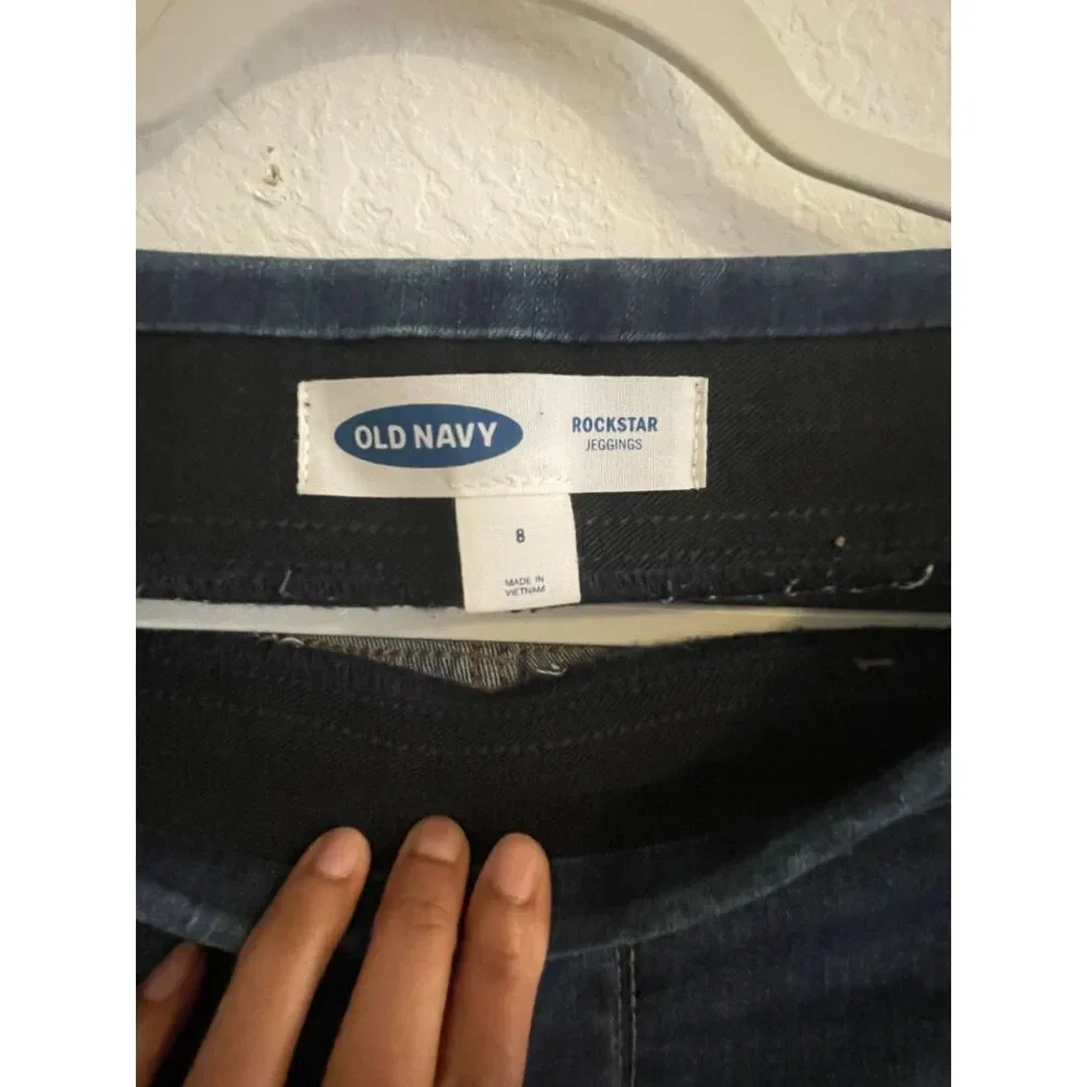 Old Navy Women's Rockstar Jeggings Jeans Size 8 Distressed Pull-On Ripped #17 - Picture 2 of 5